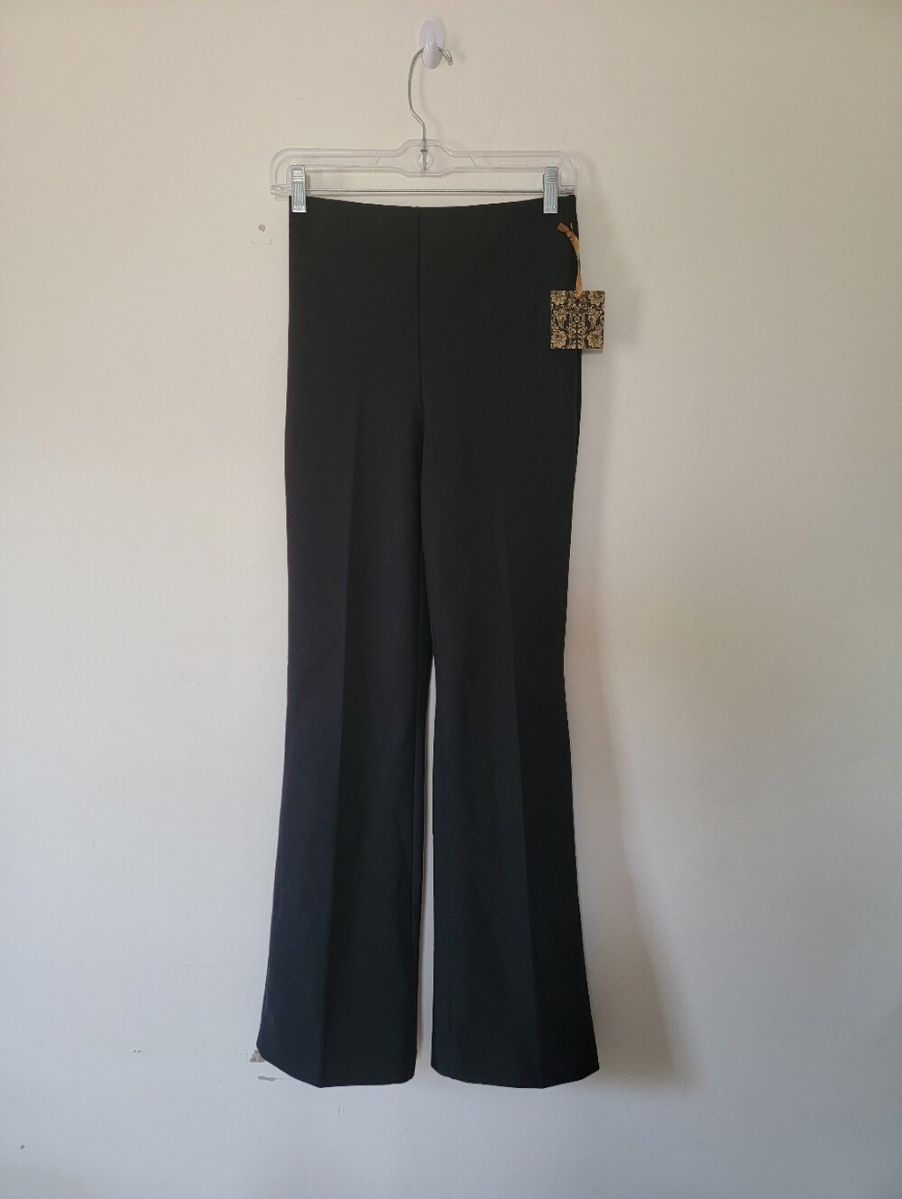 Christian Siriano Black High-Rise Flare Pants